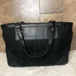 Coach | Bags | Coach Signature Gallery Handbag Purse Black